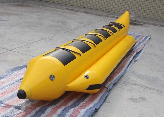 Κίνα Τα κίτρινα/μαύρα 0.9mm παιχνίδια νερού PVC Flyfish διογκώσιμα ποτίζουν τη βάρκα μπανανών παιχνιδιών προμηθευτής