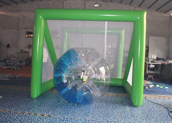 Κίνα Πράσινα 0.55mm PVC παιχνίδια πυλών στόχου/Soccar ποδοσφαίρου αψίδων αθλητικών παιχνιδιών μουσαμάδων διογκώσιμα προμηθευτής