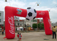 Κίνα Ποδοσφαίρου κόκκινη συνήθειας αψίδα εισόδων κόκα κόλα διογκώσιμη, διογκώσιμη αψίδα τέρματος με την πλήρη εκτύπωση εξαγωγέας